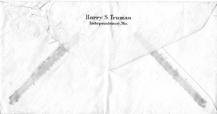 Letter from Harry S. Truman to Bess W. Truman