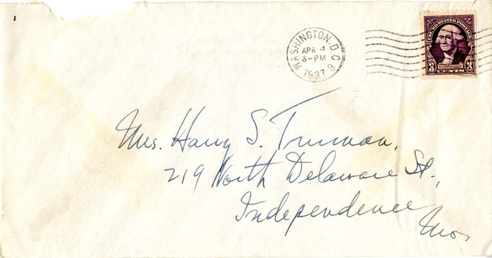 Letter from Harry S. Truman to Bess W. Truman