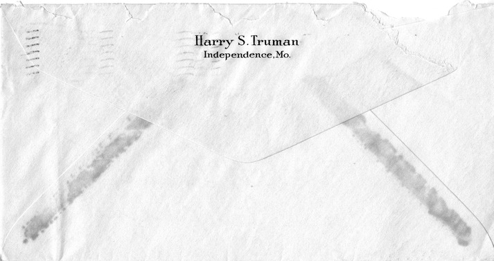 Letter from Harry S. Truman to Bess W. Truman