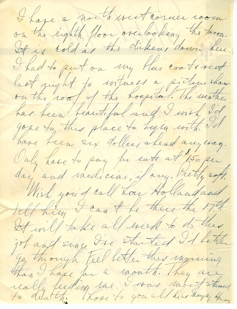 Letter from Harry S. Truman to Bess W. Truman