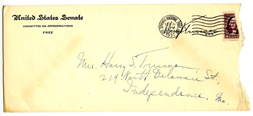 Letter from Harry S. Truman to Bess W. Truman