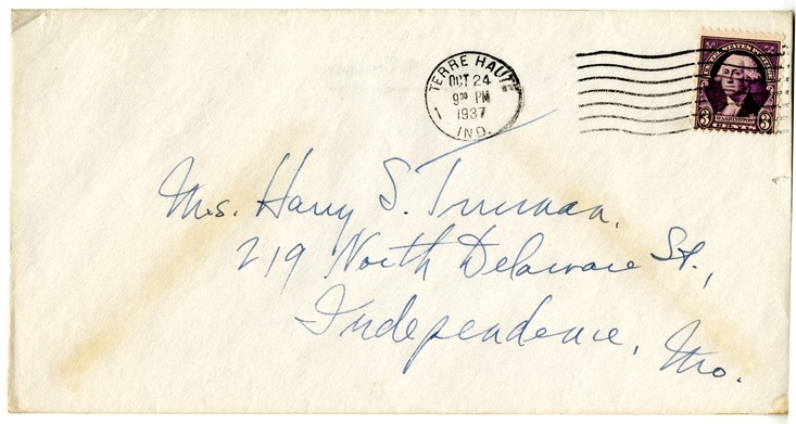 Letter from Harry S. Truman to Bess W. Truman