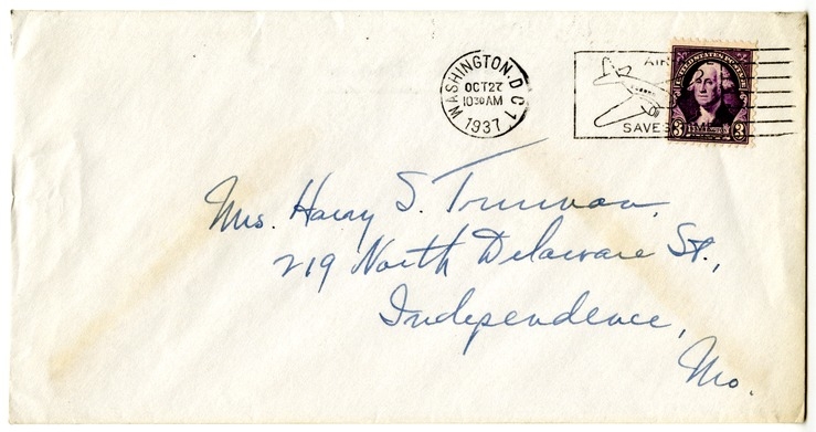 Letter from Harry S. Truman to Bess W. Truman