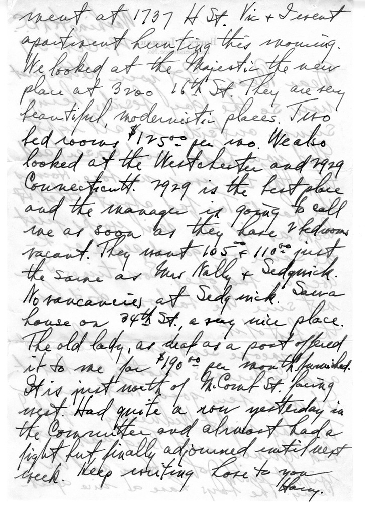 Letter from Harry S. Truman to Bess W. Truman