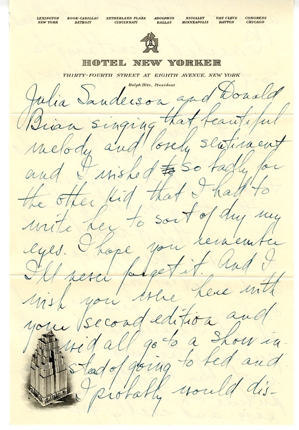 Letter from Harry S. Truman to Bess W. Truman