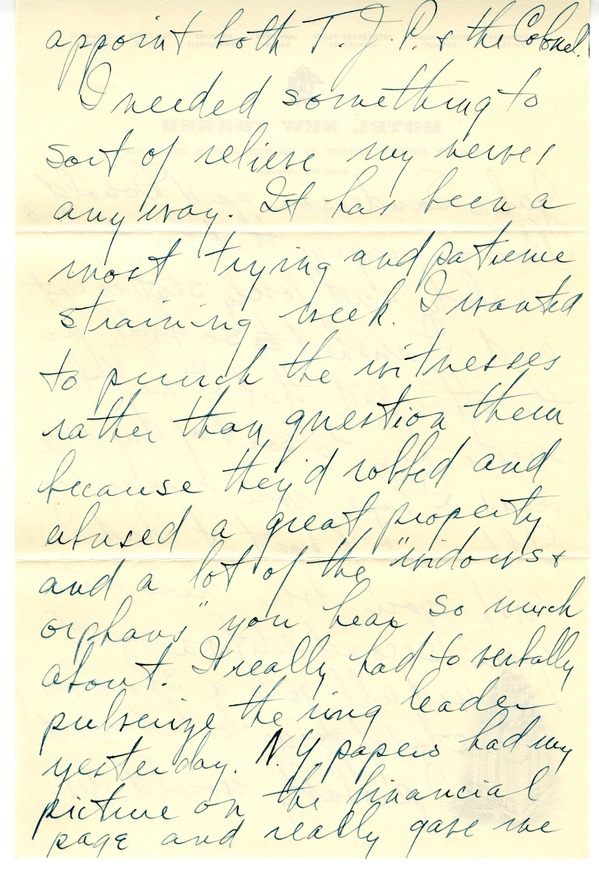 Letter from Harry S. Truman to Bess W. Truman