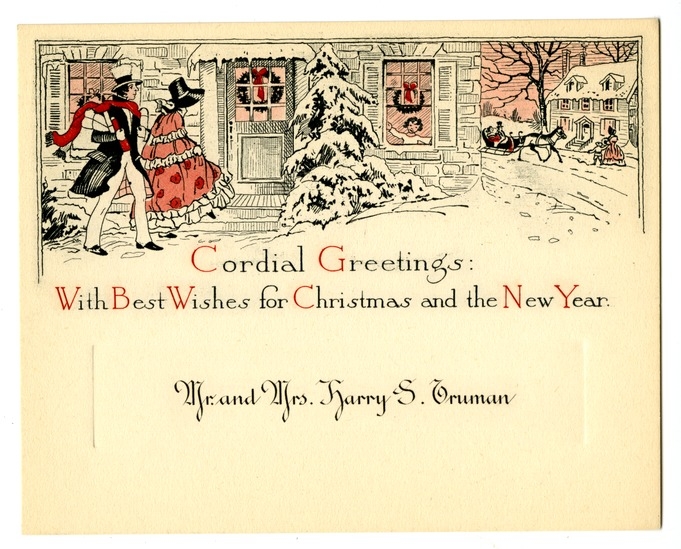 Christmas Card of Harry S. Truman and Bess Truman