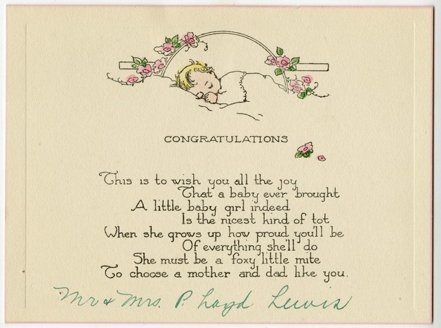 Card from Mr. and Mrs. P. Loyd Lewis | Harry S. Truman