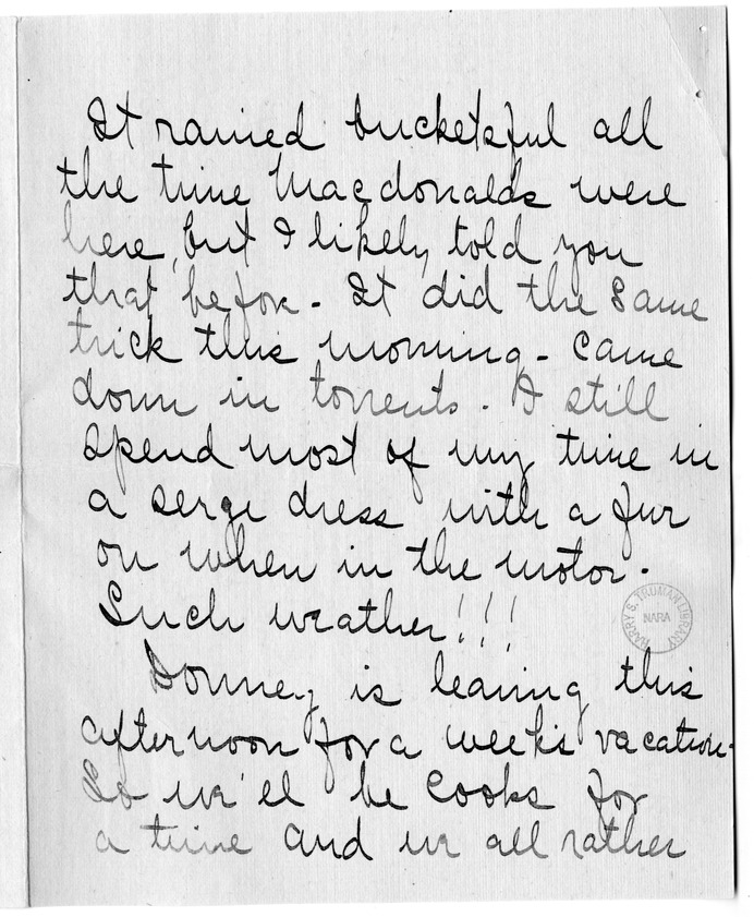 Letter from Arry Mayer to Bess Wallace