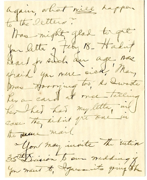 Letter from Bess Wallace to Harry S. Truman