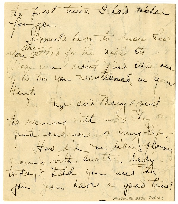 Letter from Bess W. Truman to Harry S. Truman