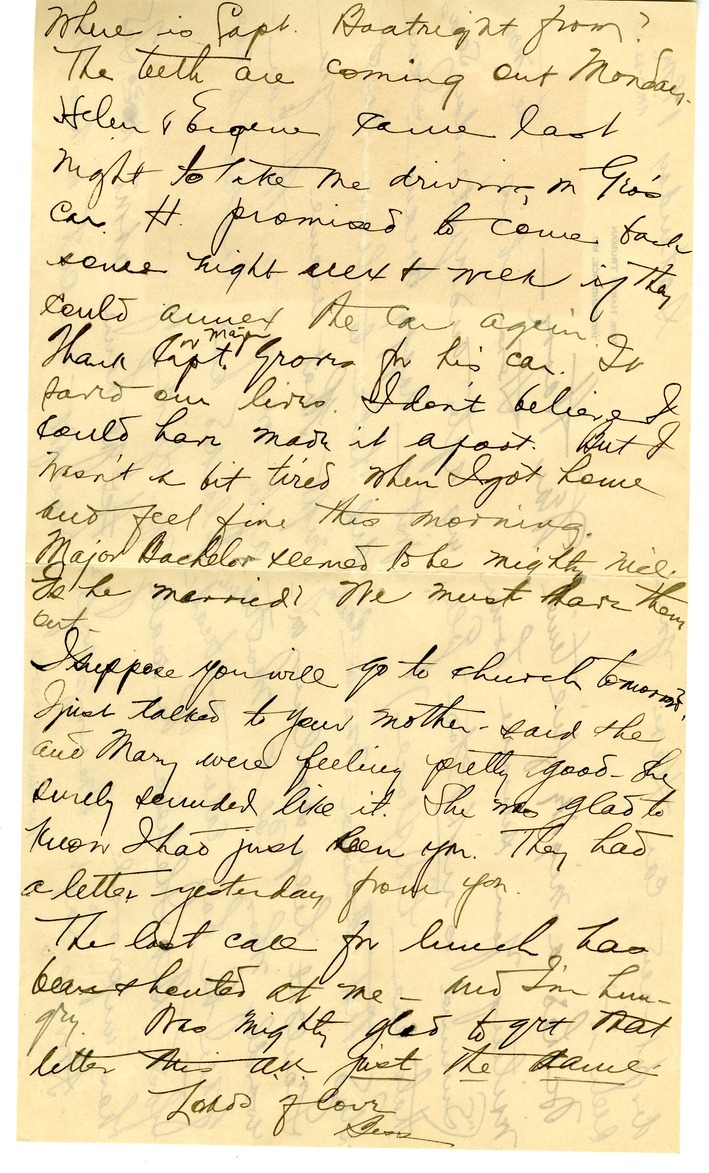 Letter from Bess W. Truman to Harry S. Truman