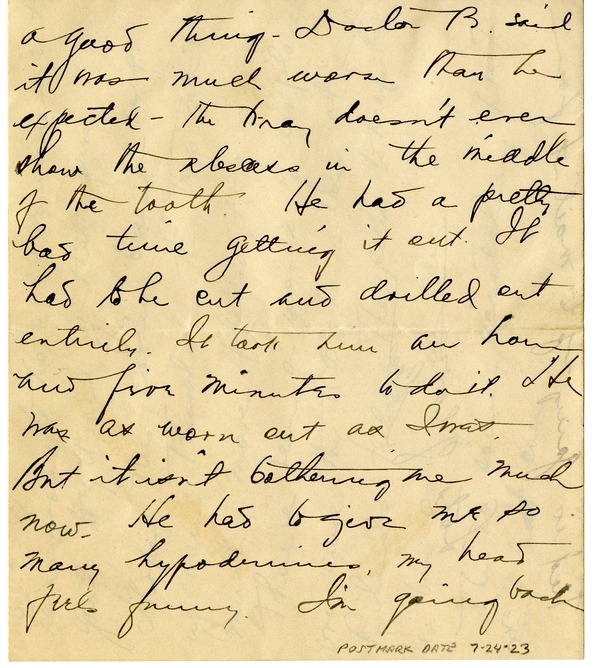 Letter from Bess W. Truman to Harry S. Truman