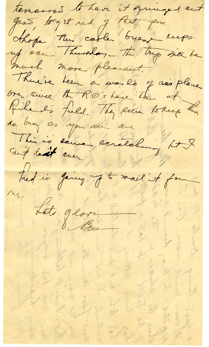 Letter from Bess W. Truman to Harry S. Truman