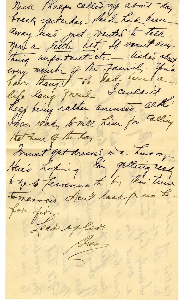 Letter from Bess W. Truman to Harry S. Truman