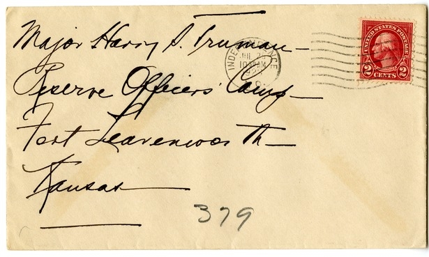 Letter from Bess W. Truman to Harry S. Truman