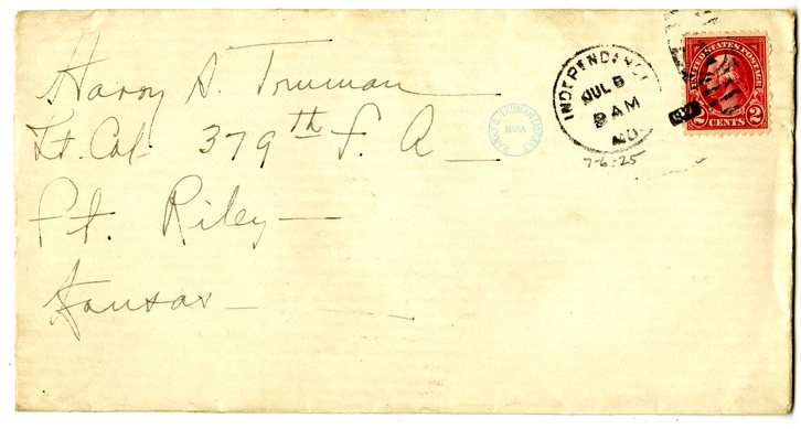 Letter from Bess W. Truman to Harry S. Truman