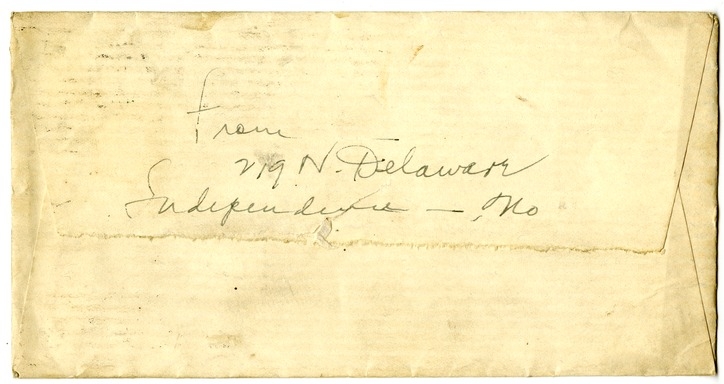 Letter from Bess W. Truman to Harry S. Truman