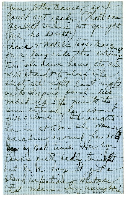 Letter from Bess W. Truman to Harry S. Truman