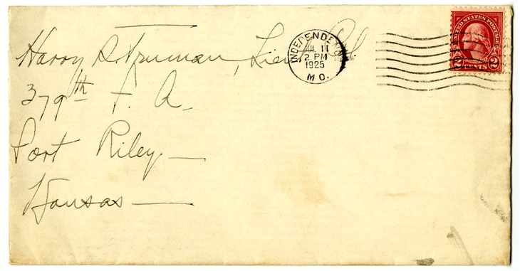 Letter from Bess W. Truman to Harry S. Truman