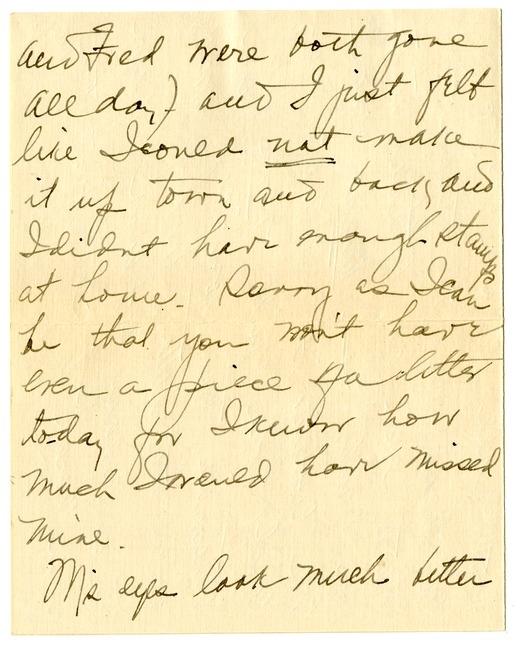 Letter from Bess W. Truman to Harry S. Truman