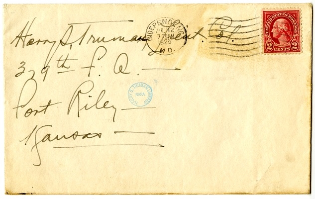 Letter from Bess W. Truman to Harry S. Truman