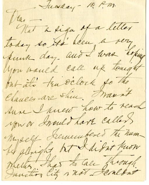 Letter from Bess W. Truman to Harry S. Truman