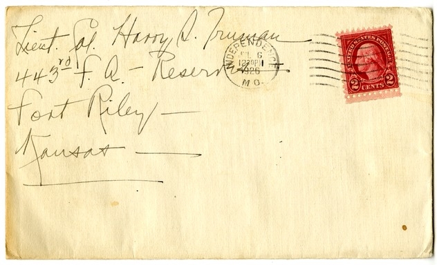 Letter from Bess W. Truman to Harry S. Truman