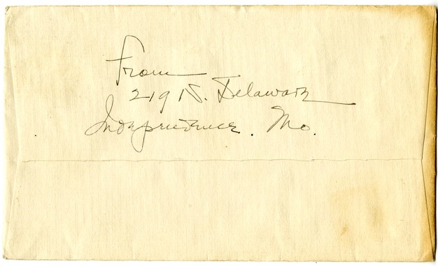 Letter from Bess W. Truman to Harry S. Truman