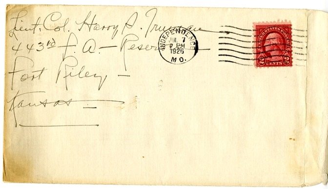 Letter from Bess W. Truman to Harry S. Truman