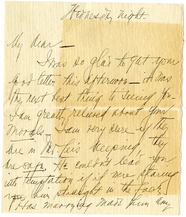 Letter from Bess W. Truman to Harry S. Truman