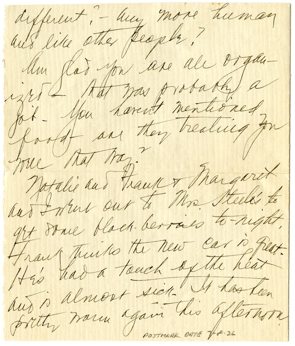 Letter from Bess W. Truman to Harry S. Truman