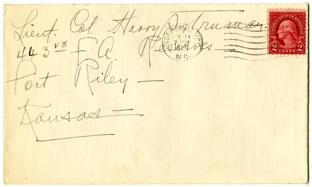 Letter from Bess W. Truman to Harry S. Truman