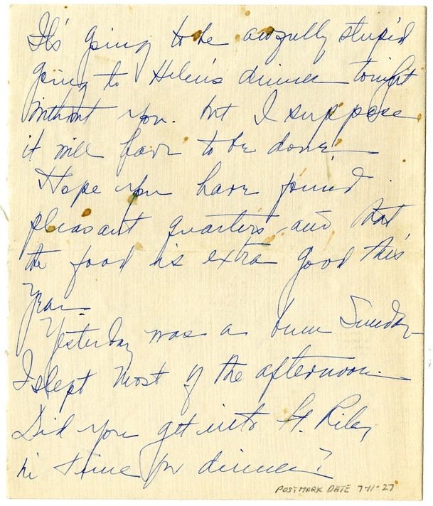 Letter from Bess W. Truman to Harry S. Truman