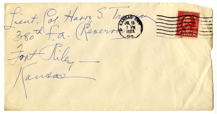 Letter from Bess W. Truman to Harry S. Truman