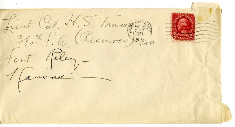 Letter from Bess W. Truman to Harry S. Truman