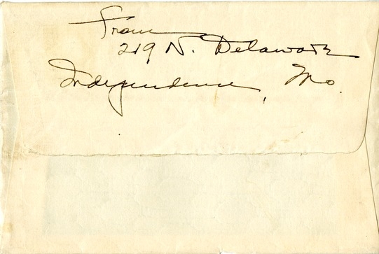 Letter from Bess W. Truman to Harry S. Truman