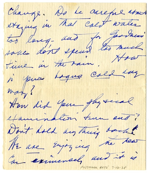 Letter from Bess W. Truman to Harry S. Truman