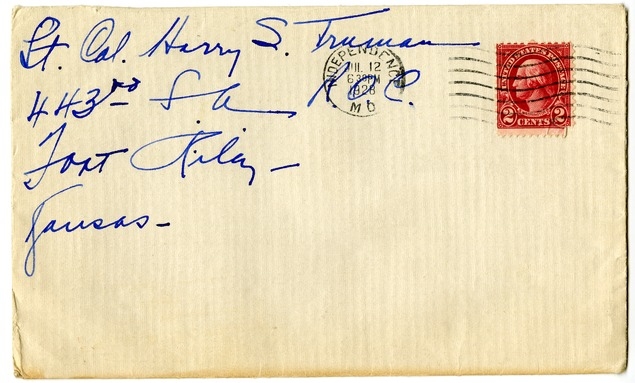 Letter from Bess W. Truman to Harry S. Truman