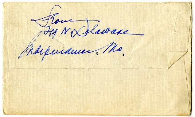 Letter from Bess W. Truman to Harry S. Truman