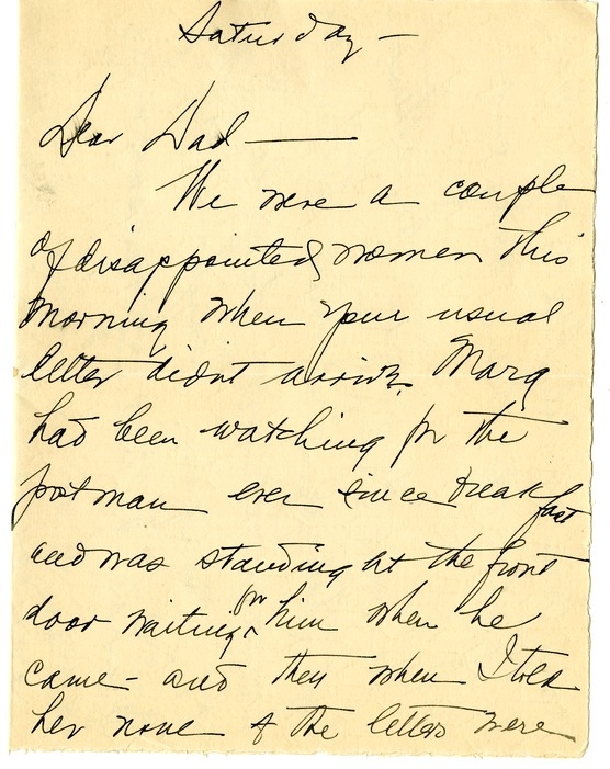 Letter from Bess W. Truman to Harry S. Truman