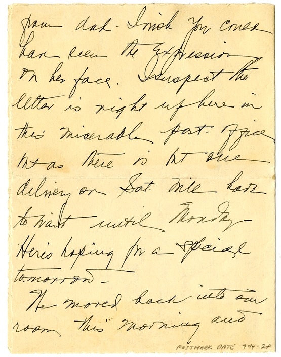 Letter from Bess W. Truman to Harry S. Truman