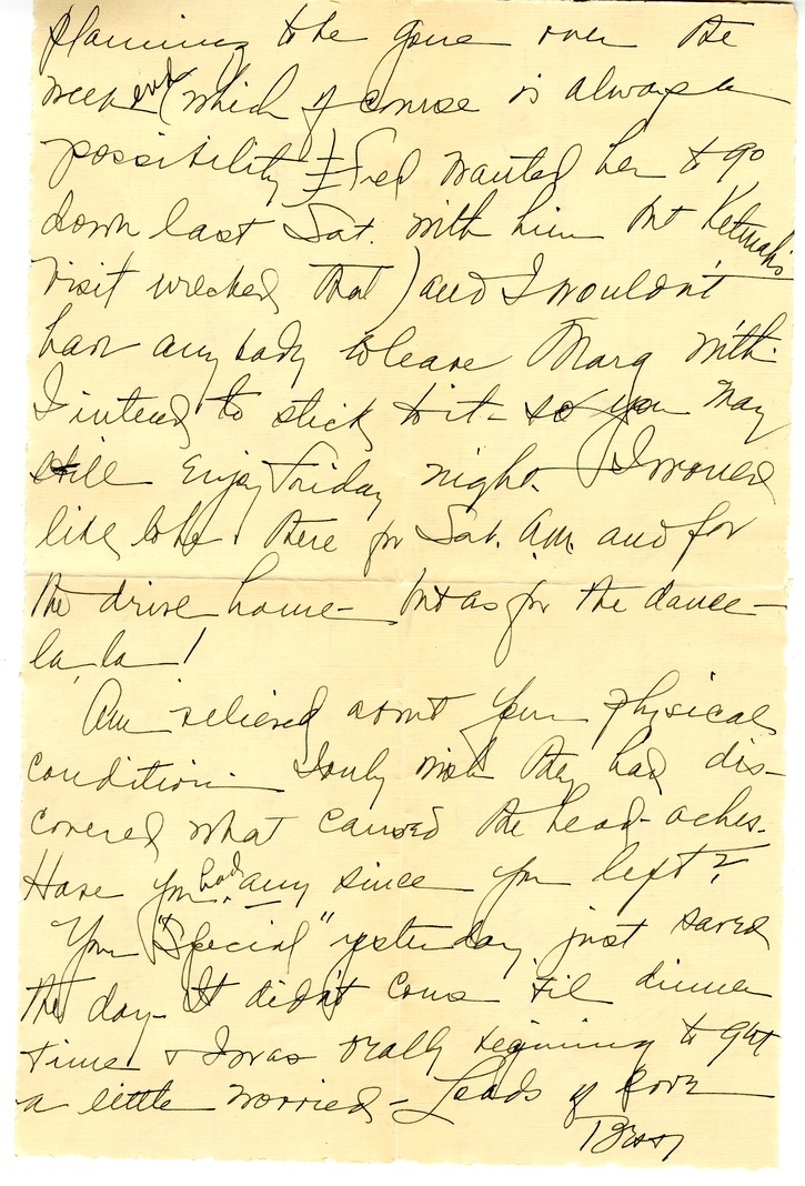 Letter from Bess W. Truman to Harry S. Truman