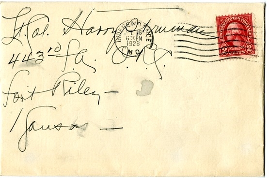 Letter from Bess W. Truman to Harry S. Truman