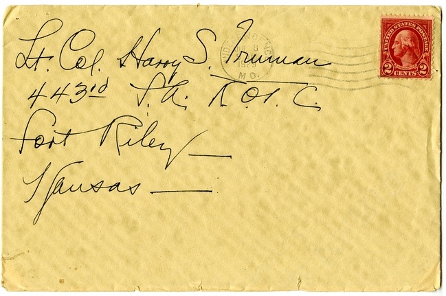 Letter from Bess W. Truman to Harry S. Truman