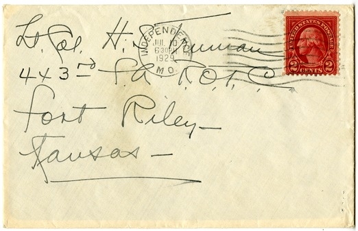 Letter from Bess W. Truman to Harry S. Truman