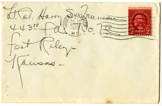 Letter from Bess W. Truman to Harry S. Truman