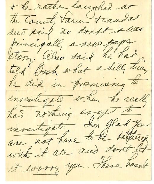 Letter from Bess W. Truman to Harry S. Truman