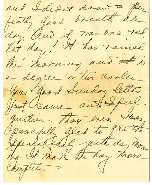 Letter from Bess W. Truman to Harry S. Truman