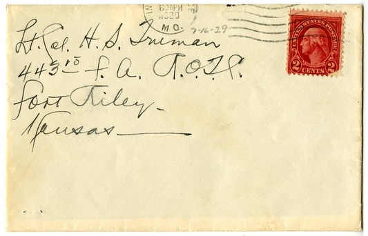 Letter from Bess W. Truman to Harry S. Truman